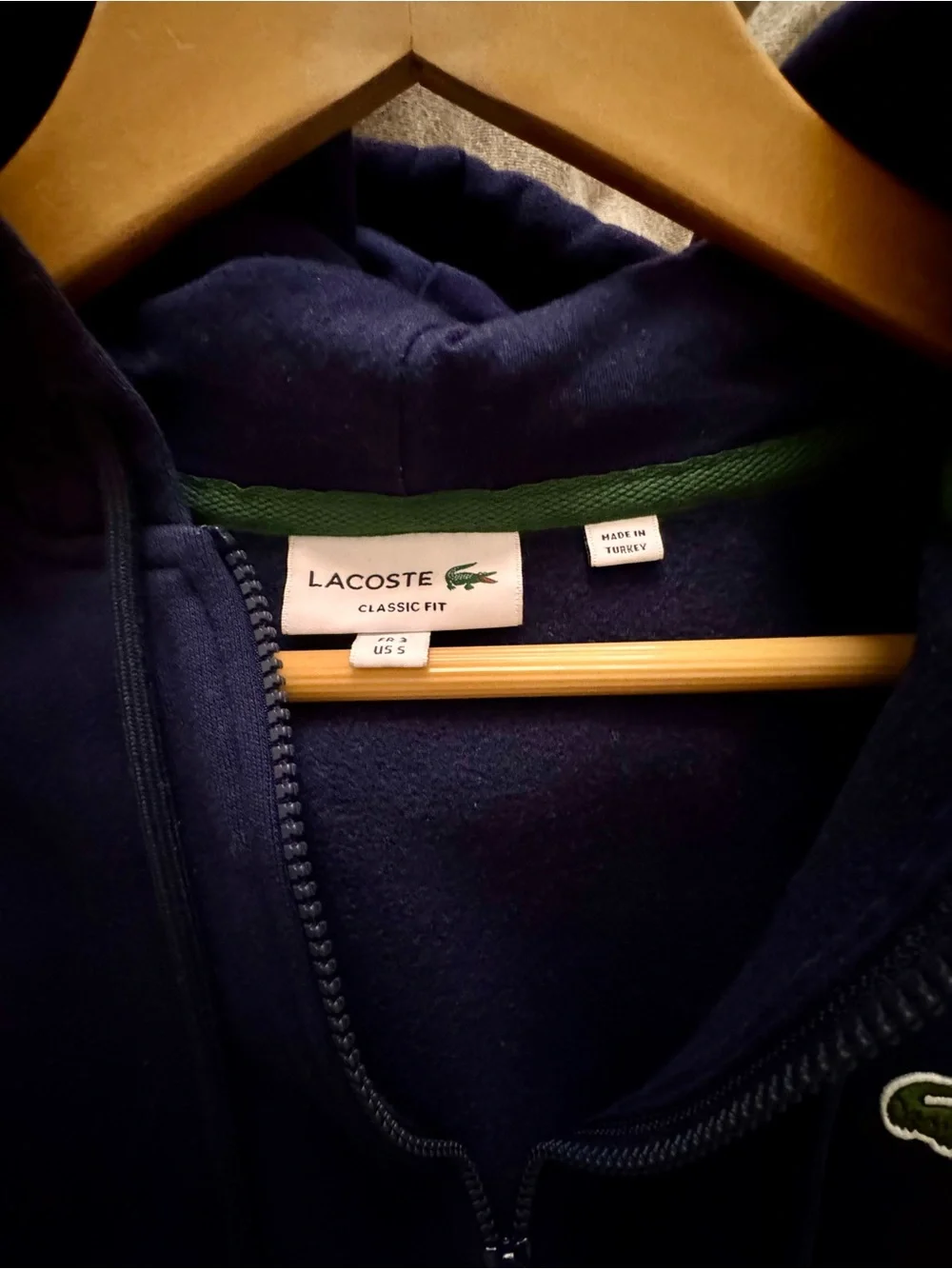 Lacoste Men's Dark Navy Full-Zip Hoodie unisex
